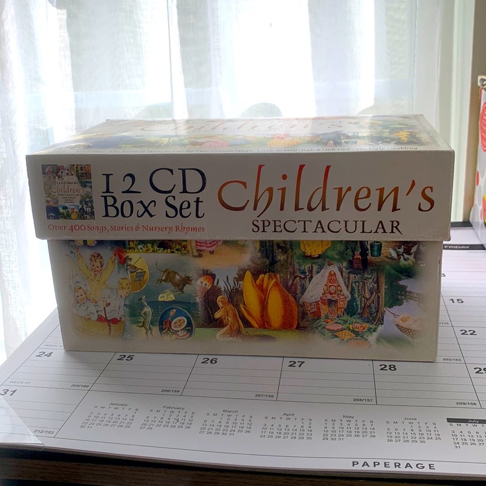 Childrens 12 CD box set Music Bank Co. UK. Slightly used w/one cd missing 4 new